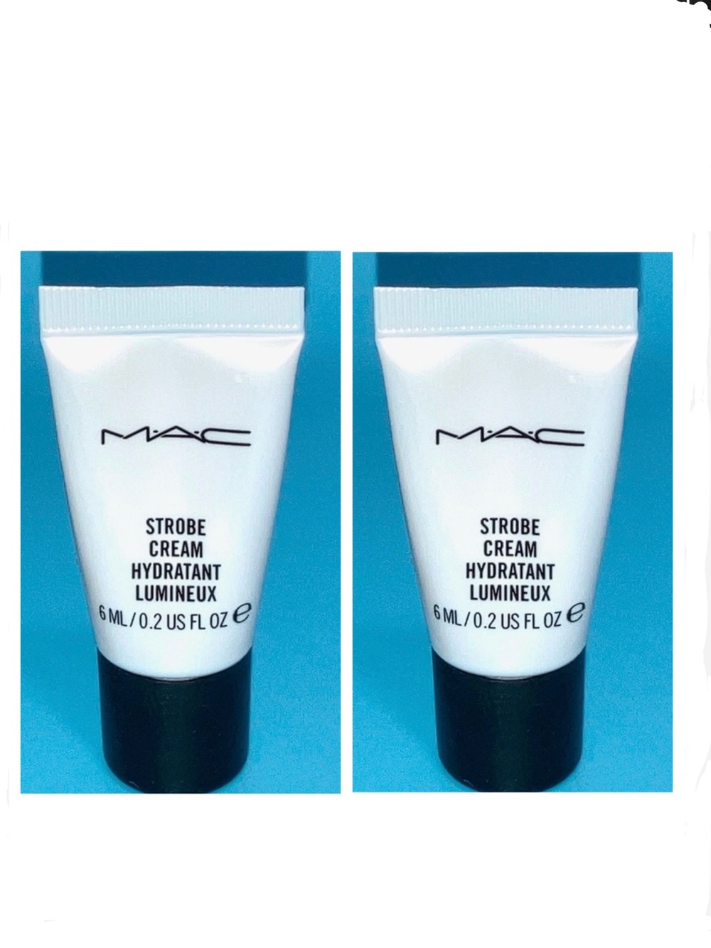 MAC Strobe Cream PINKLITE (2) pcs Moisturizer & Highlighter Travel Sz .2oz